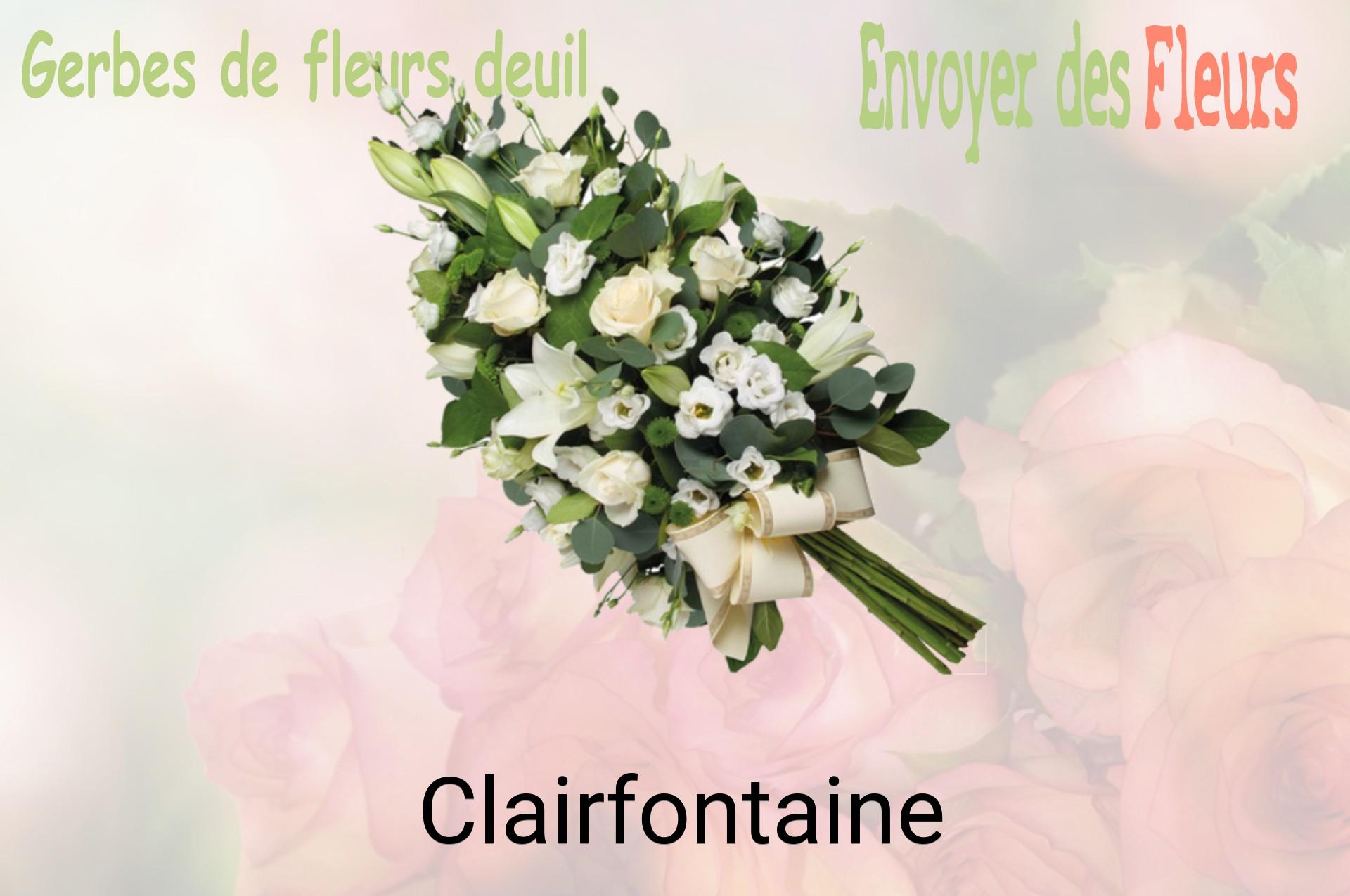 Gerbe de fleurs de deuil livrée à Clairfontaine